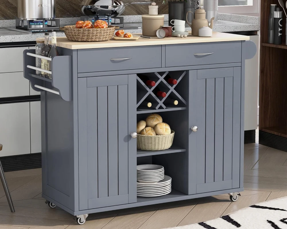 mobile kitchen island with storage