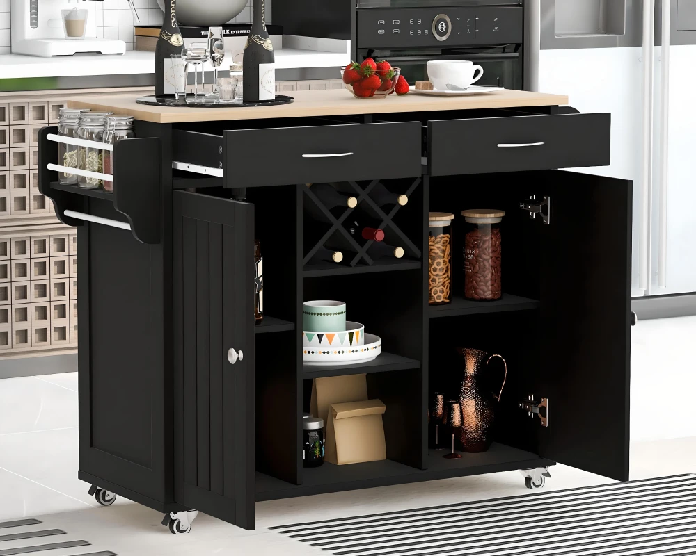 mobile kitchen island with storage