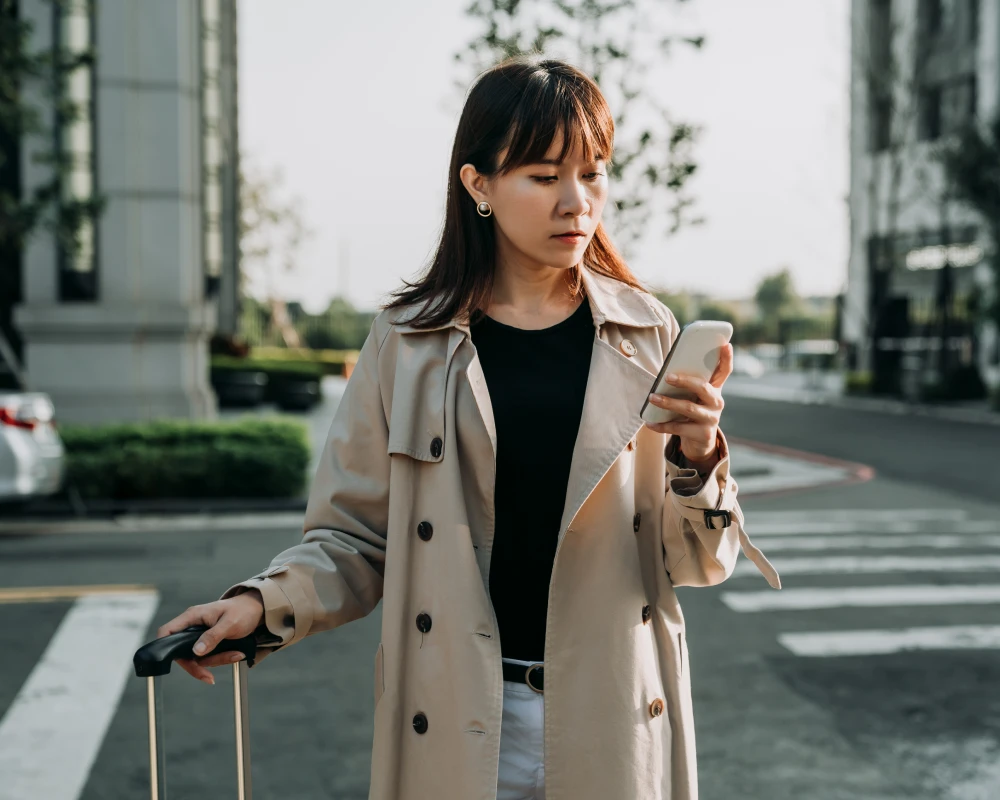 four wheel luggage trolley
